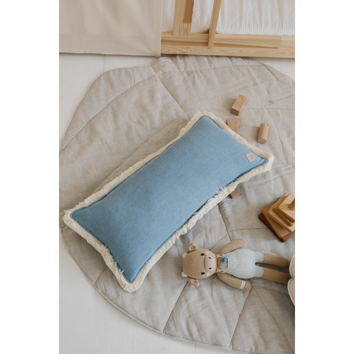 Jeans Denim Bolster Med Frynser - Moi Mili Jeans