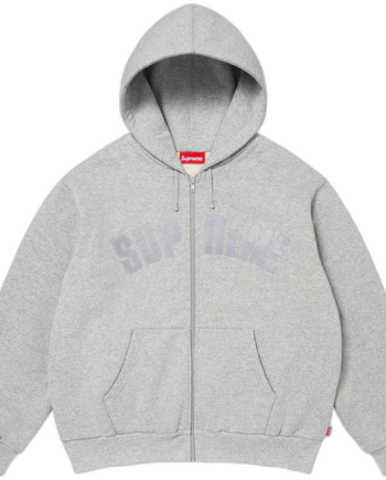 Supreme Arc Thermal Lined Zip Hooded Sweatee Shirt Heather Grey - Supreme Shirt  - None