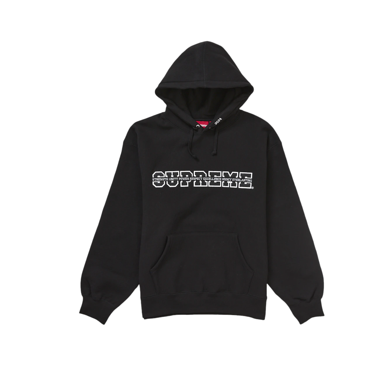 Sort Supreme Collegiate Acronym Hooded Sweatee Shirt Black - Supreme Shirt - None
