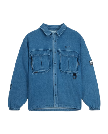 Nike Nocta Opal Lily Pad Denim Shirt Blue Denim - Nike Shirt  - 00197594391413