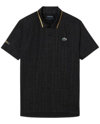 Sort Lacoste Tennis Novak Djokovic Court Polo Shirt Black - Lacoste Shirt