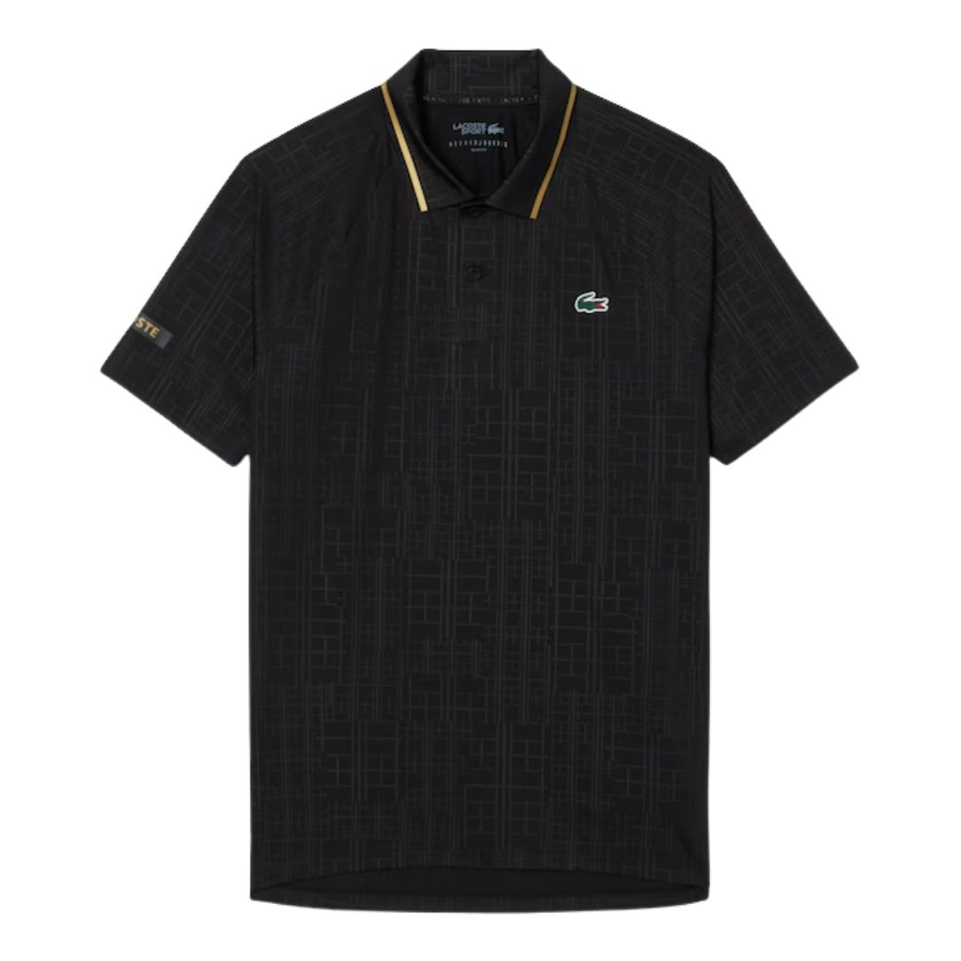 Sort Lacoste Tennis Novak Djokovic Court Polo Shirt Black - Lacoste Shirt