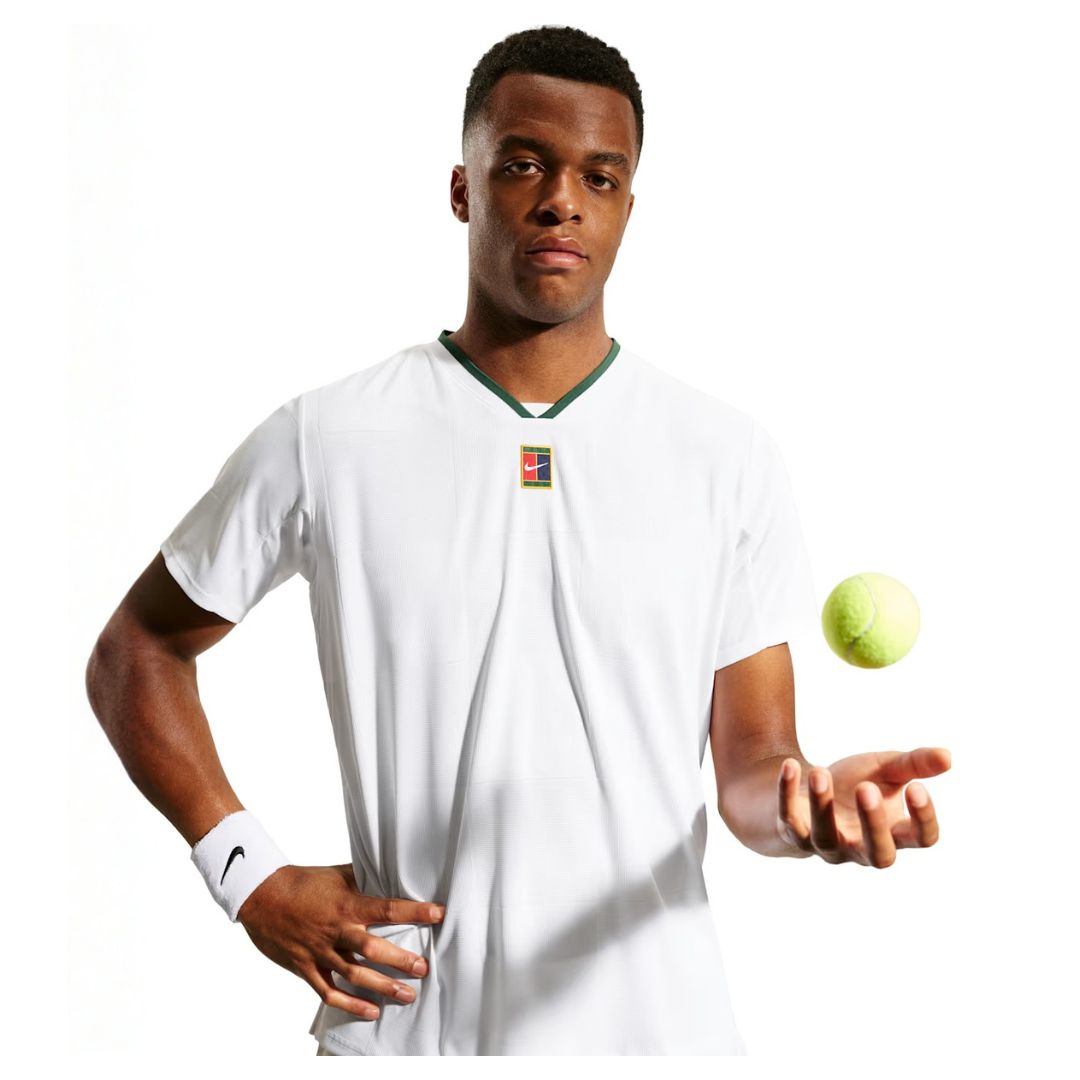 Hvid Nike Court Slam Dri Fit Adv Shirt White - Nike Shirt