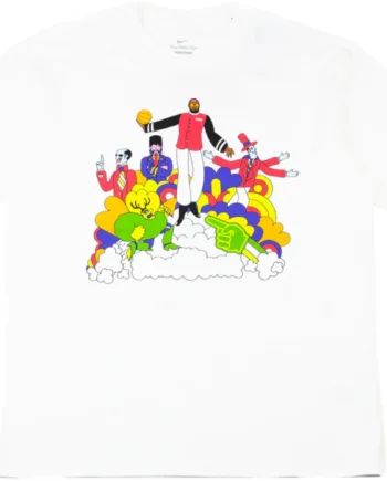 Hvid Nike Lebron James Heat Wave Shirt White - Nike Shirt  - 00198486667500
