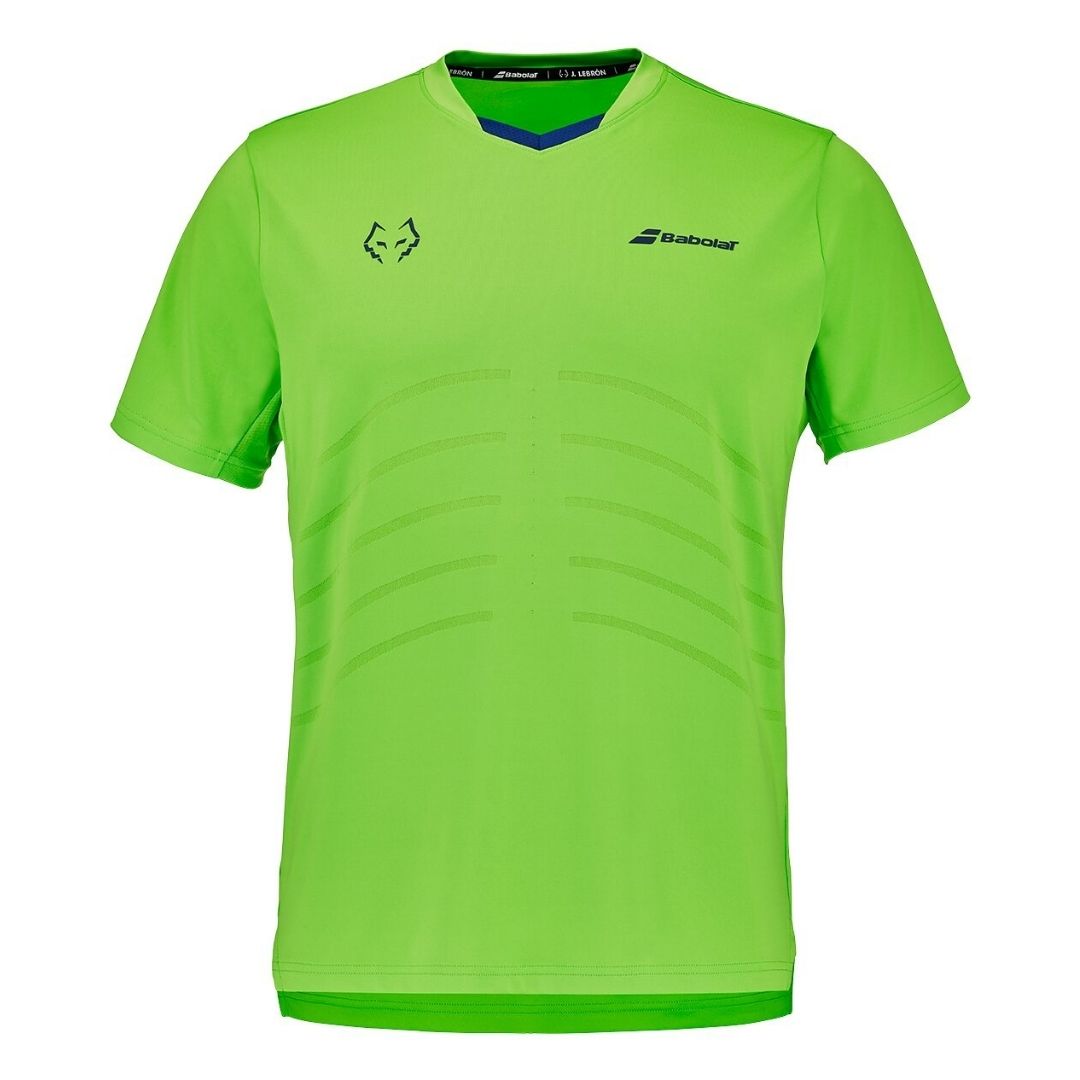 Grøn Babolat Replica Juan Lebron Shirt Green Flash - Babolat Shirt  - 3324922307045