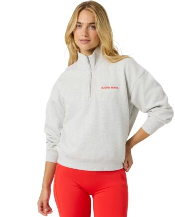 Bjrn Borg Halfzip Sweatee Shirt Women Ultra Light Grey Melange - Björn Borg Shirt  - 7321465957306