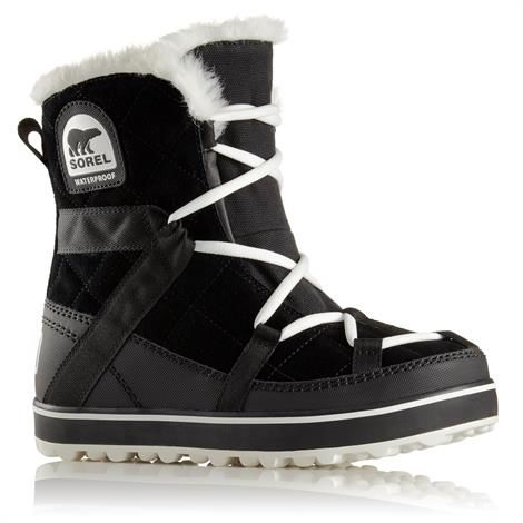 Sort Sorel Glacy Explorer Shortie Dame Black - Sorel SkoSneaksers  - 888667700101