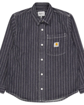 Sort Carhartt Wip Orlean Shirt Jac Orlean Stripe Black White - Carhartt Shirt  - None