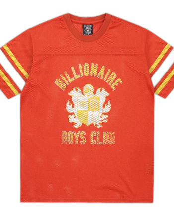 Billionaire Boys Club Crest Logo Mesh Football Shirt Orange - Billionaire Shirt  - None