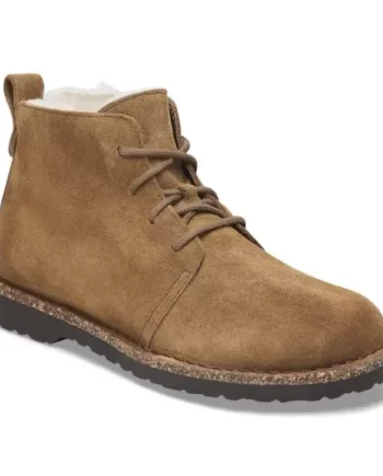 DARK TEA Birkenstock Uppsala Mid Shearling Suede Leather Women 1028148 - Birkenstock SkoSneaksers  - 4066648610373