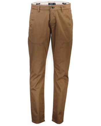 Brun Bison Regular Fit Superflex Chinos Mørke Dark Brown Til Herre - Bison Jeans  - 5714399500274