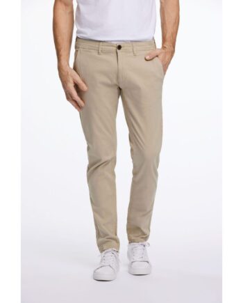 Beige Bison Regular Fit Superflex Chinos Sand Til Herre - Bison Jeans  - 5714397054472