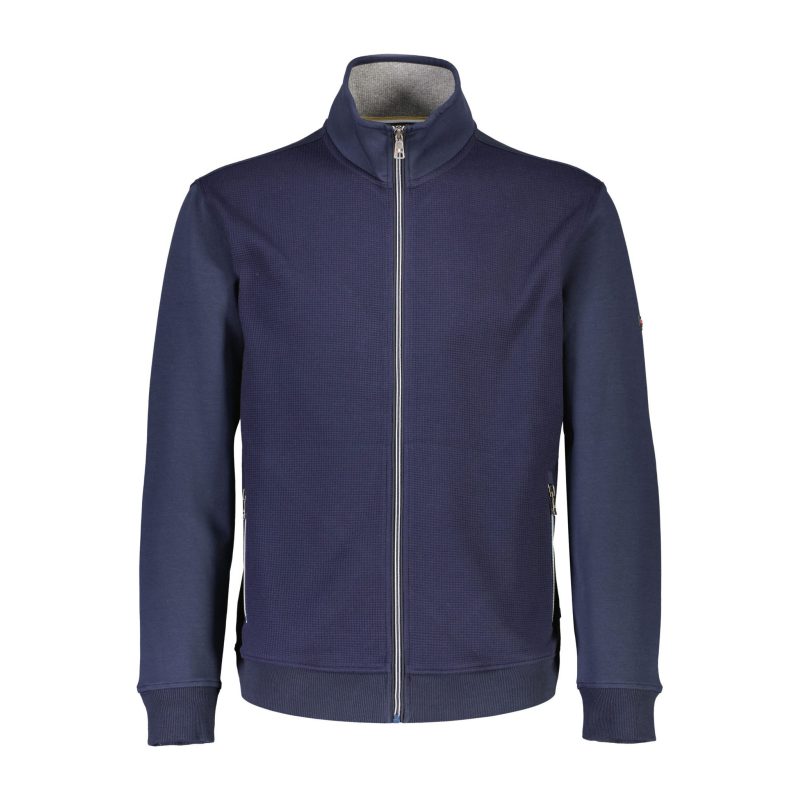 Navy Bison Struktureret Sweatee Shirt Til Herre - Bison Shirt  - 5714399051028