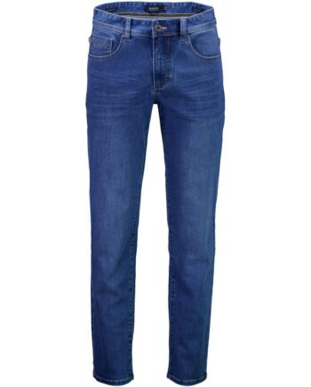 Blå Bison Tapered Fit Superflex Jeans Aqua Til Herre - Bison Jeans  - 5715789490823