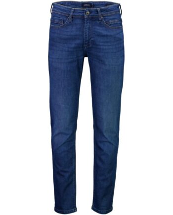Blå Bison Tapered Fit Superflex Jeans Hav Til Herre - Bison Jeans  - 5715789492094