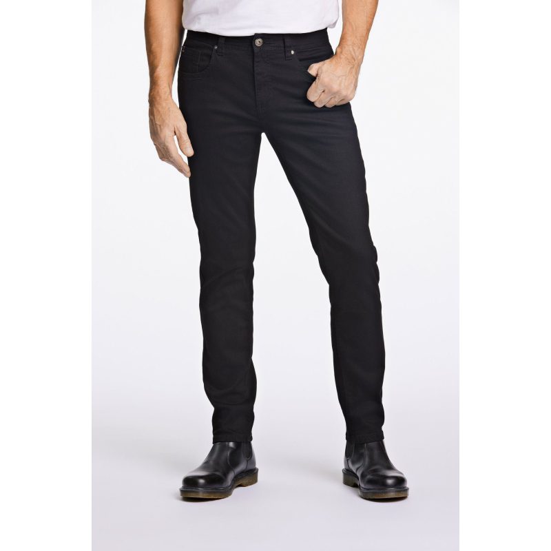Sort Bison Tapered Fit Superflex Jeans Med Lommer Black Til Herre - Bison Jeans - 5713640595779