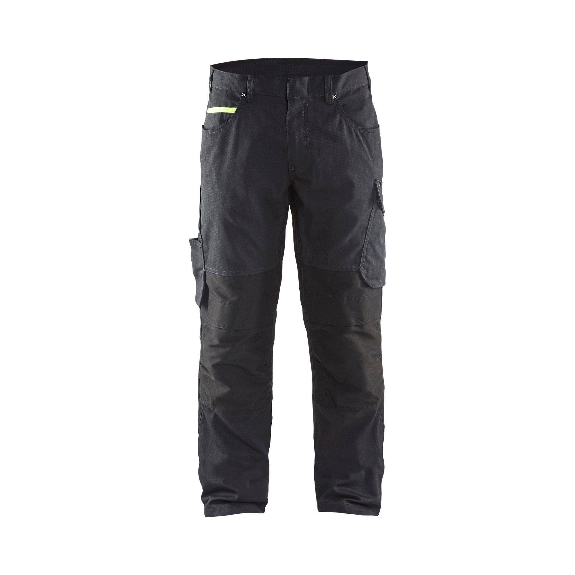 BlÅklder 1495 Service Buks Med Stretch Sort High Vis Gul Herre - BlÅklÄder Jeans - 7330509544303