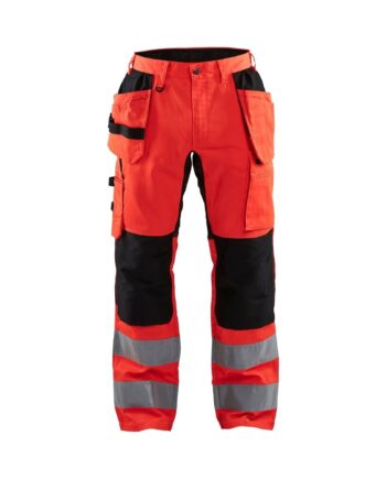 Sort BlÅklder 1552 High Vis Buks Med Stretch High Vis Rød Herre - BlÅklÄder Jeans  - 7330509773727