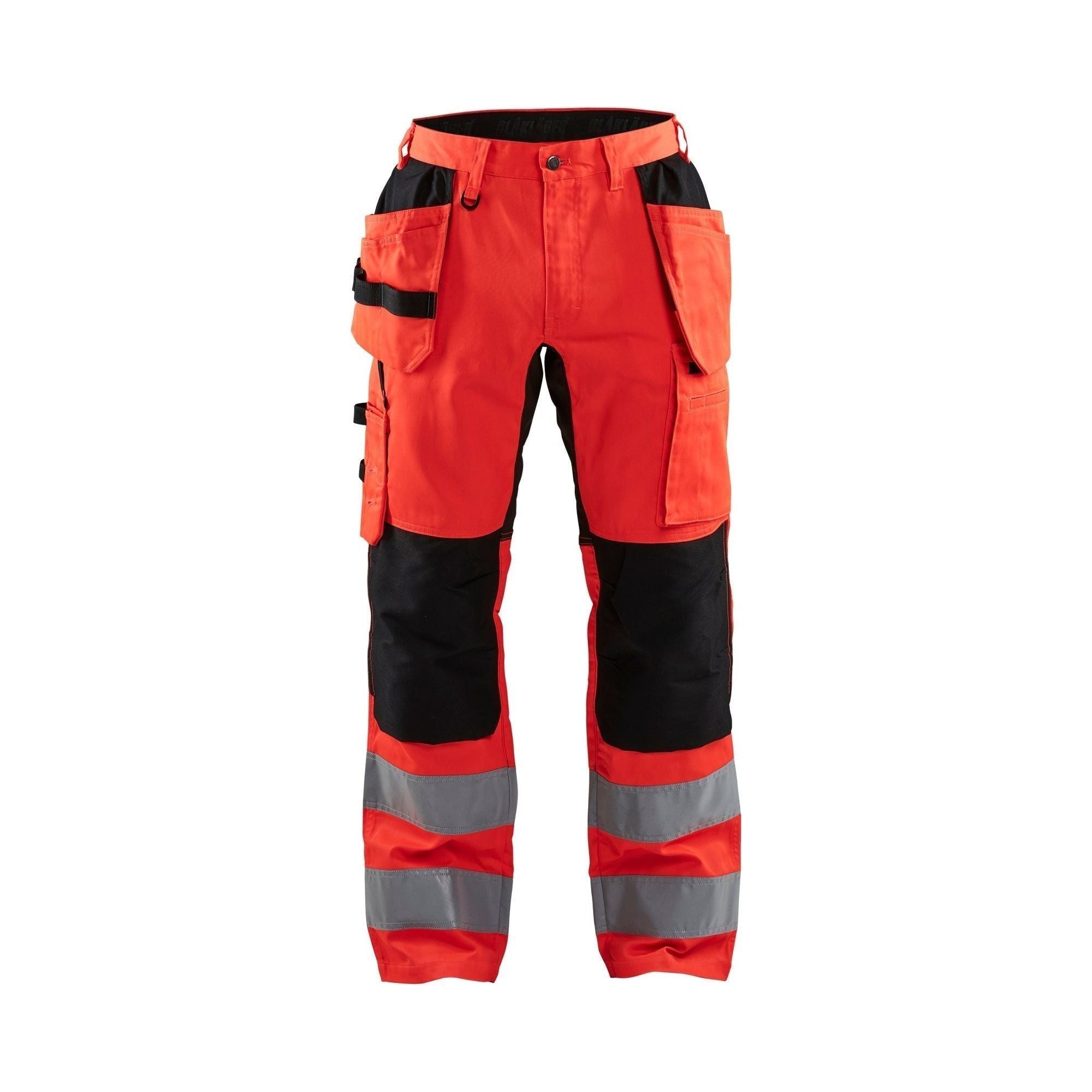 Sort BlÅklder 1552 High Vis Buks Med Stretch High Vis Rød Herre - BlÅklÄder Jeans - 7330509773727