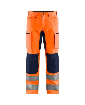 BlÅklder 1585 High Vis Buks Med Stretch High Vis Orange Marineblå Herre - BlÅklÄder Jeans  - 7330509773833