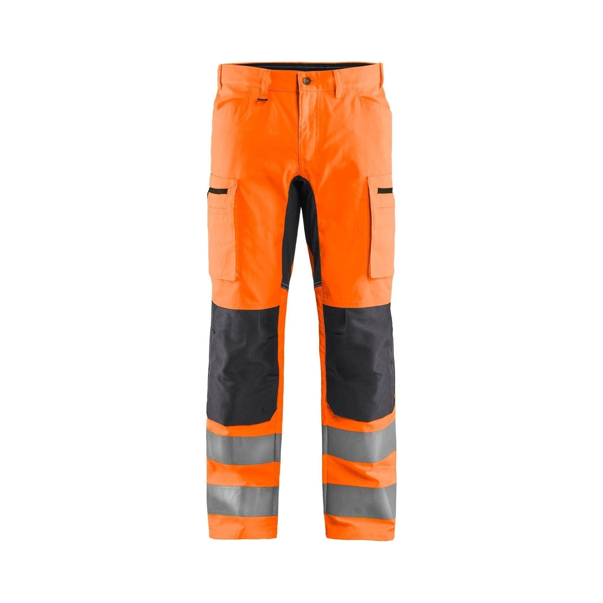 BlÅklder 1585 High Vis Buks Med Stretch High Vis Orange Mellemgrå Herre - BlÅklÄder Jeans - 7330509773918