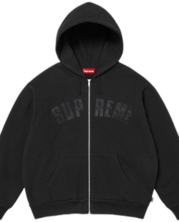 Sort Supreme Arc Thermal Lined Zip Hooded Sweatee Shirt Black - Supreme Shirt  - None