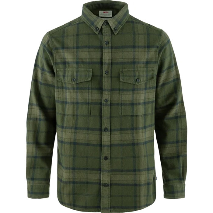 Grøn Fjallraven Vik Twill Shirt Herre Mænd Deep Forest Green 2xl Skjorter - Fjällräven Shirt  - 7323450899714