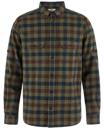 Grøn Fjallraven Skog Relaxed Shirt Herre Mænd Laurel Green Deep Forest 2xl Skjorter - Fjällräven Shirt  - 7323451200113