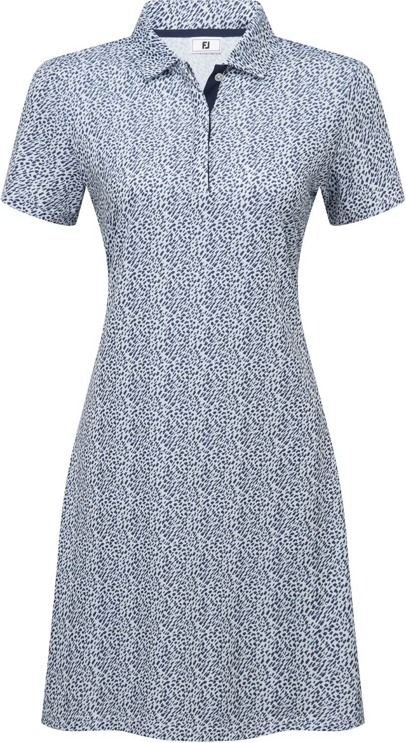 Hvid Footjoy Animal Print Dame Kjole White Navy Str - Footjoy Jeans  - 0196665826069