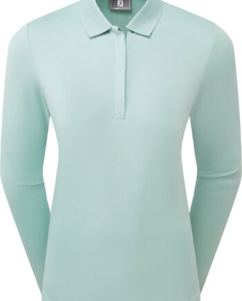 Eucalyptus Footjoy Thermoseries Long Sleeve Shirt Dame Poloshirt Langærmet Str - Footjoy Shirt  - 0198929430340