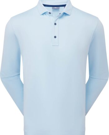 Mist Footjoy Thermoseries Long Sleeve Shirt Herre Poloshirt Langærmet Str - Footjoy Shirt  - 0198929430234