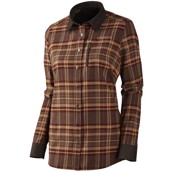 Harkila Pajala Shirt Lady Burgundy Check - Härkila Shirt  - 5707335341765