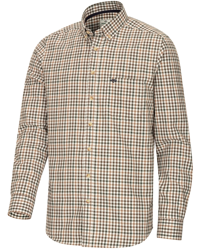 Garvock Cotton Twill Herringbone Check Shirt - Hoggs Of Fife Shirt - 5056417034058