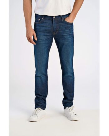 Blå Junk Luxe Tapered Fit Superflex Jeans Mørk Denim Til Herre - Junk De Luxe Jeans  - 5714398509896