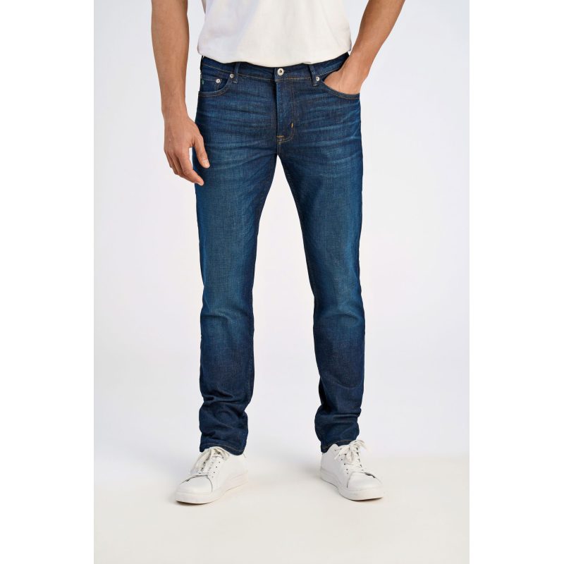 Blå Junk Luxe Tapered Fit Superflex Jeans Mørk Denim Til Herre - Junk De Luxe Jeans - 5714398509896