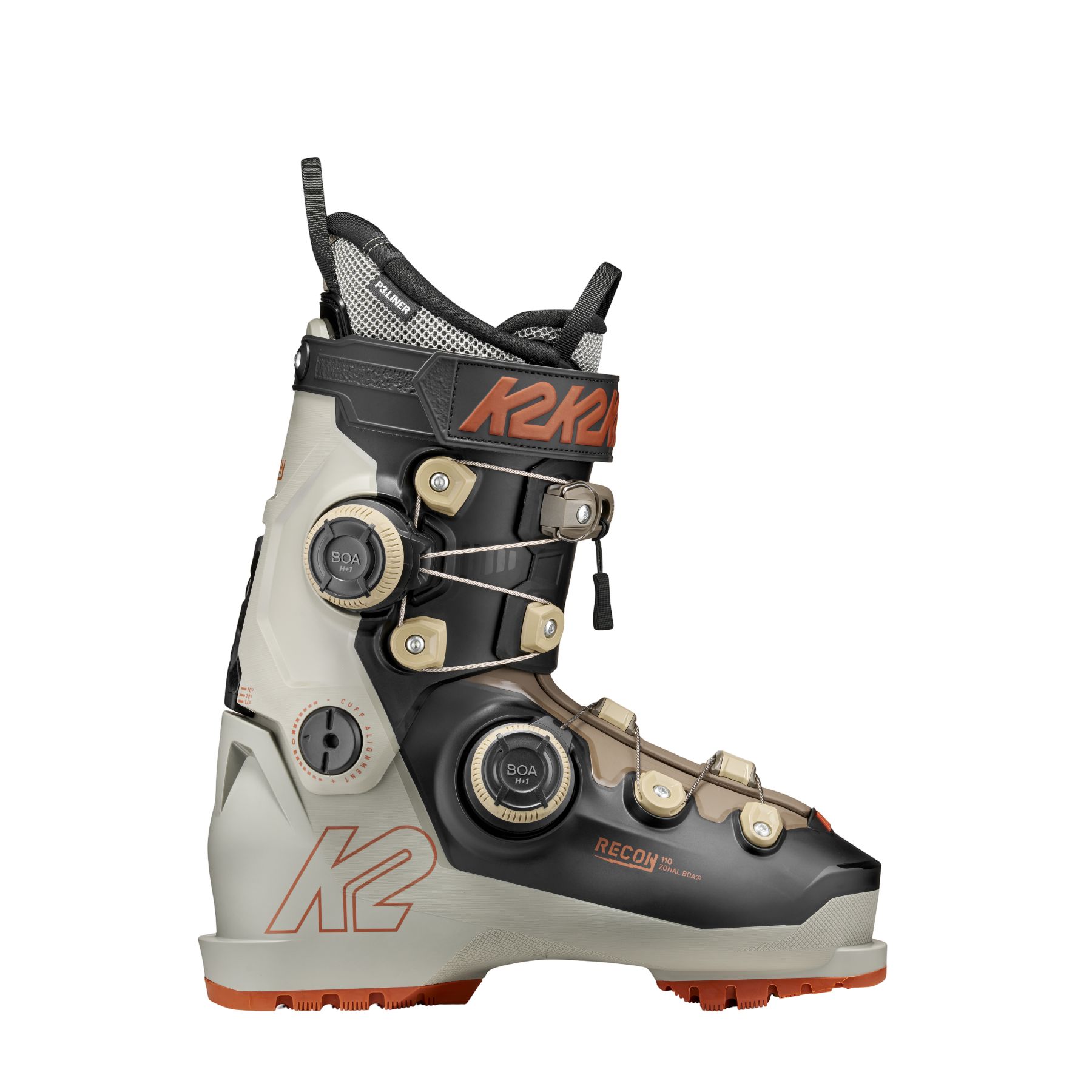 Gray Recon 110 Zonal Boa Skistøvler Herre Grå - K2 SkoSneaksers  - 0196222687829