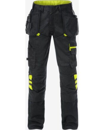 Kansas Håndværker Bukser 2595 Stfp Sort Gul - Kansas Jeans  - 7322302997462
