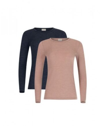 Langærmet Shirt Til Dame 100 Merino Uld Pak Soft Rose - Byhappyme Shirt  - 5715701017183