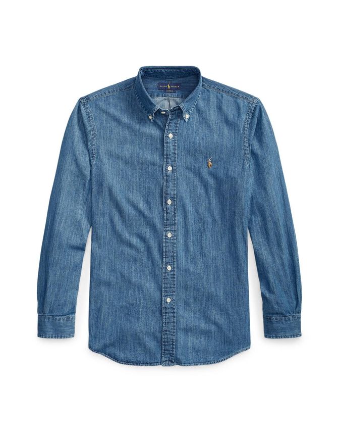 2XL Custom Fit Denim Shirt - Ralph Lauren Shirt - 3615739473635