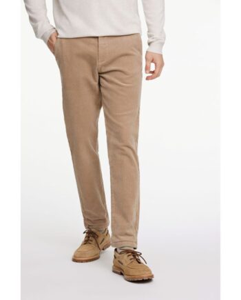 Beige Lindbergh Carrot Fit Superflex Cropped Fløjlsbukser Lys Sand Til Herre - Lindbergh Jeans  - 5715778429926