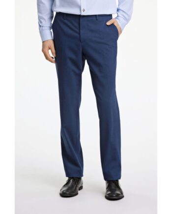 Navy Lindbergh Modern Fit Superflex Pæne Bukser Meleret Til Herre - Lindbergh Jeans  - 5714398352508