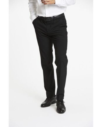 Sort Lindbergh Modern Fit Superflex Pæne Bukser Med Uld Til Herre - Lindbergh Jeans  - 5714392368567