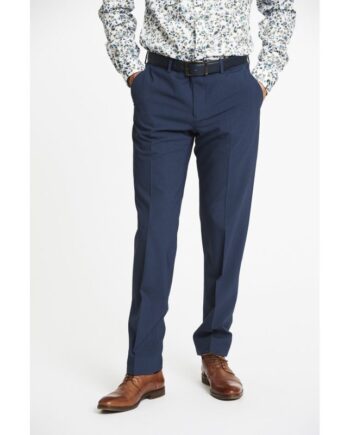 Navy Lindbergh Modern Fit Superflex Tekniske Pæne Bukser Med Uld Mid Til Herre - Lindbergh Jeans  - 5714396936861