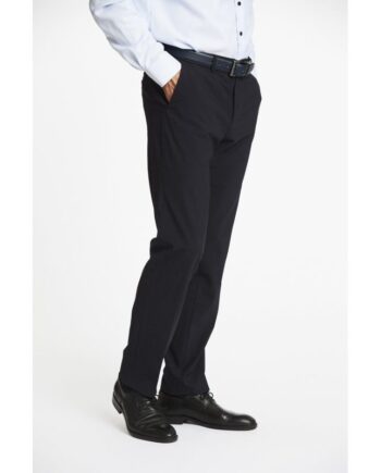 Navy Lindbergh Modern Fit Superflex Tekniske Pæne Bukser Med Uld Til Herre - Lindbergh Jeans  - 5714392368635