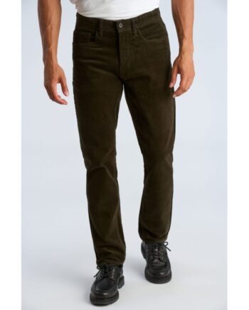 Grøn Lindbergh Regular Fit Superflex Fløjlsbukser Army Til Herre - Lindbergh Jeans  - 5715891577474
