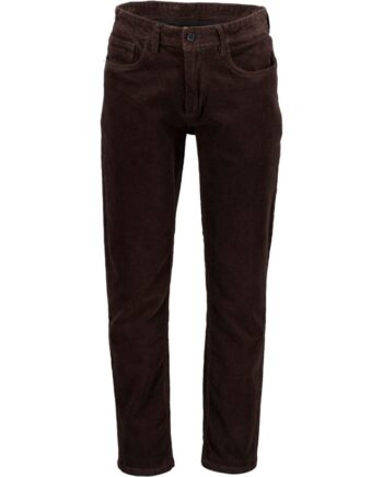 Brun Lindbergh Regular Fit Superflex Fløjlsbukser Med Lommer Mørke Til Herre - Lindbergh Jeans  - 5715891807915