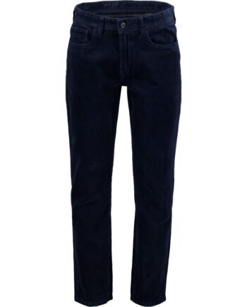 Navy Lindbergh Regular Fit Superflex Fløjlsbukser Med Lommer Til Herre - Lindbergh Jeans  - 5715891808356