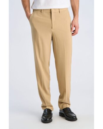 Beige Lindbergh Relaxed Fit Superflex Pæne Bukser Sand Til Herre - Lindbergh Jeans  - 5715651764946