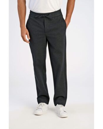 Grå Lindbergh Relaxed Fit Superflex Performance Bukser Mørke Meleret Til Herre - Lindbergh Jeans  - 5715651071266