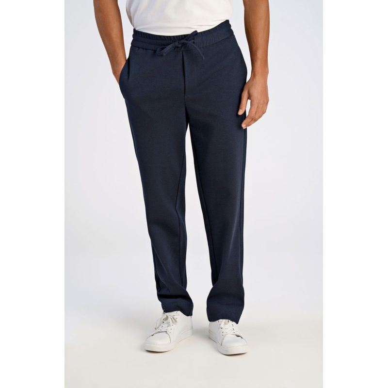 Navy Lindbergh Relaxed Fit Superflex Performance Bukser Meleret Til Herre - Lindbergh Jeans - 5715651071426